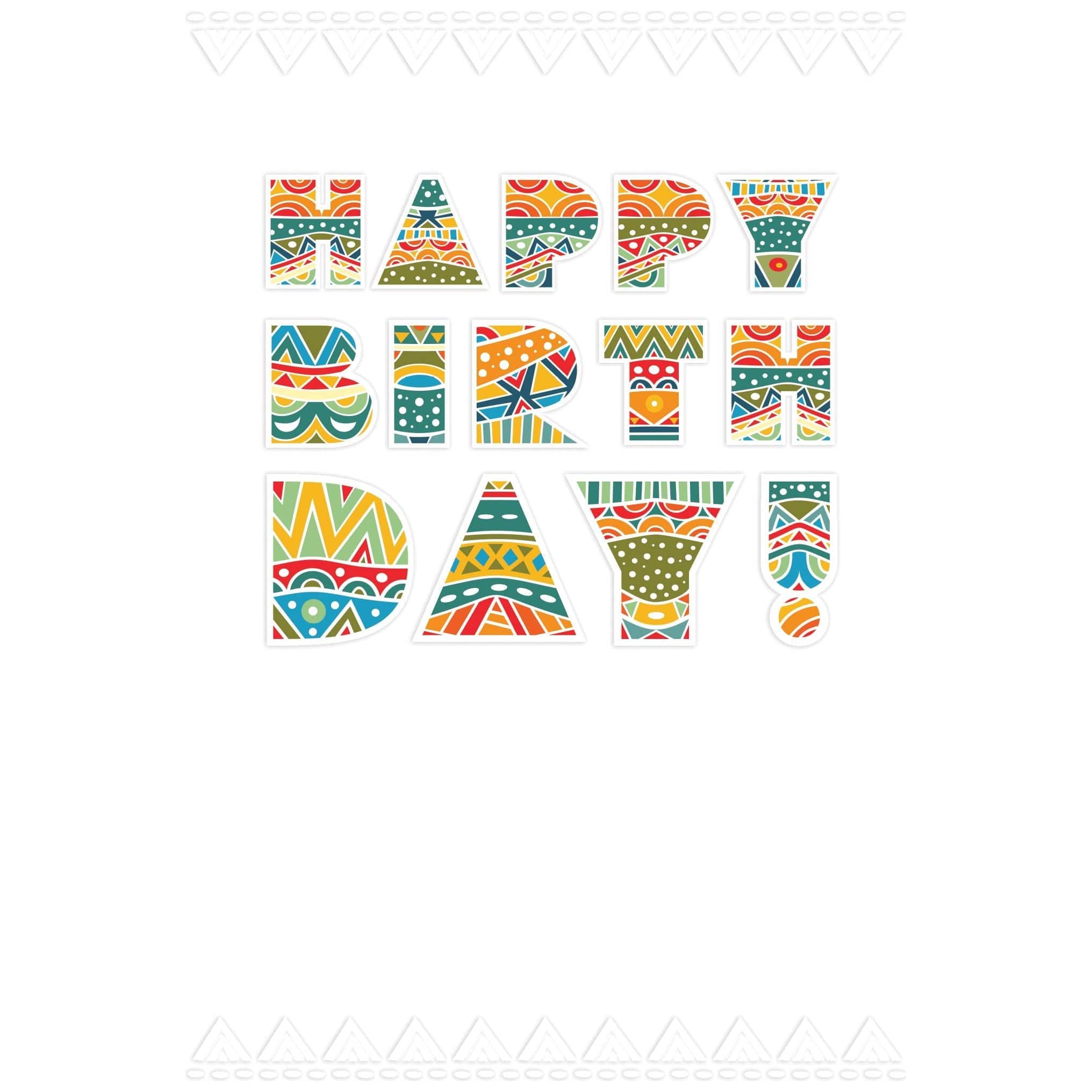 Pictura Pattern Birthday Card for Him with colorful geometric design, perfect for celebrating birthdays in everyday card collection.